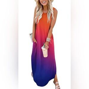 Vibrant Gradient Maxi Dress